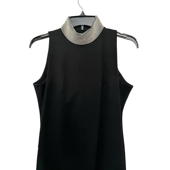 Saint Gil Paris Asymmetrical Halter Embellished Sleeveless Mini Dress Size M - Picture 2 of 12